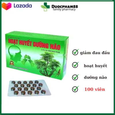 combo 5 hộp Hoạt huyết dưỡng lão giúp tăng tuần hoàn máu, bổ thần kinh, bổ khí huyết – hộp 5 vỉ x 20 viên