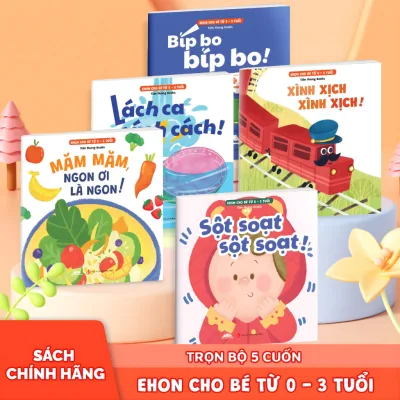 Sách - Ehon Cho Bé Từ 0 - 3 Tuổi - Combo 5 Cuốn Ehon Âm Thanh