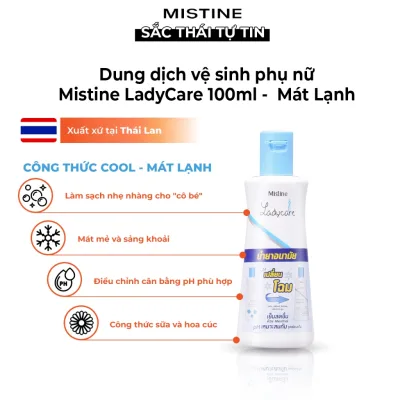 6 Chai Dung dịch vệ sinh vùng kín Mistine LadyCare Cool – Làm sạch & mát dịu 100ml