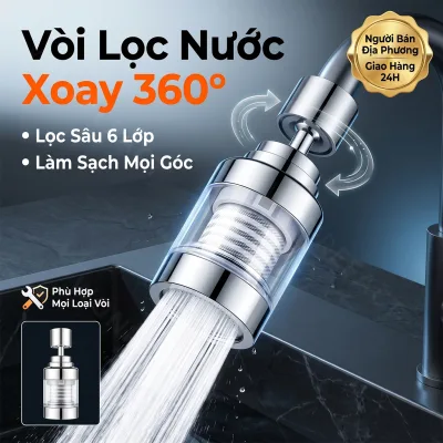 3-Mode 360 Degree Rotating Sink Water Filter Faucet - Kitchen Faucet Head with High Quality 316 Stainless Steel Filter Core, Dechlorination, Eliminates Bacteria, Anti-Splash, Saves Water, Suitable for All Types of Faucets, Transparent Design, Easy to Cl