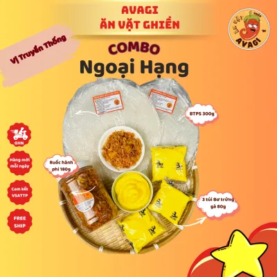 COMBO NGOẠI HẠNG: Bánh tráng phơi sương + BƠ HỦ SIÊU TO + Ruốc Hành Phi