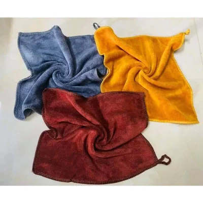 Combo 10 khăn 30x30cm:làm nail, làm móng, lau tay, lau xe, lau bếp: có móc treo, mềm mịn, siêu thấm hút, không đổ lông