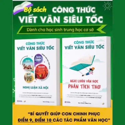 Sách - Combo 2 Cuốn: Công Thức Viết Văn Siêu Tốc (Nghị Luận Xã Hội và Thơ - Cho Học Sinh THCS)