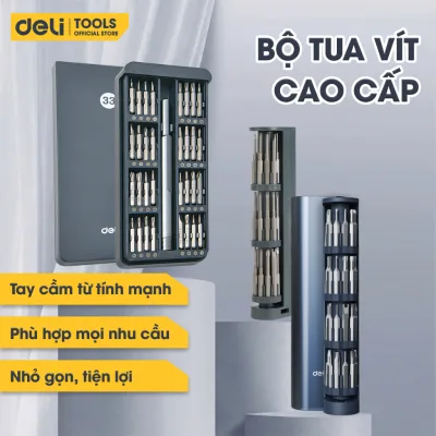 Bộ Tuốc Nơ Vít 44 Trong 1 DELI TOOLS - Bộ Tua Vít Sửa Chữa Điện Thoại, Máy Tính Bảng, Máy Ảnh