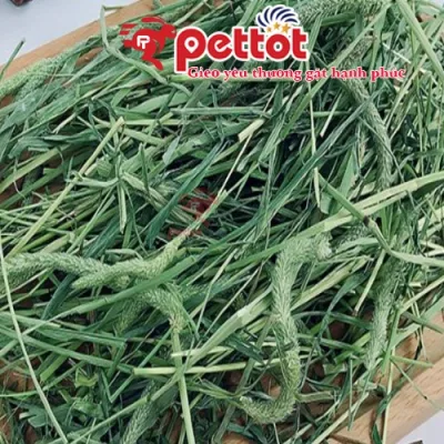 Cỏ TIMOTHY khô King hay Xanh thơm loại 1, nhiều lá nhiều bông thức ăn cho thỏ, Guinea Pig, bọ ú, chinchilla- Pettot