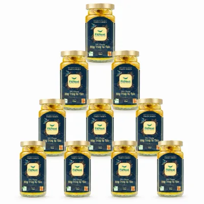 Combo 10 Lọ Trơn - FitNest Yến Chưng ĐÔNG TRÙNG HẠ THẢO - 770mg Yến Tươi - 150ML/LỌ - Hỗ Trợ Sức Khoẻ
