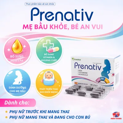 Prenativ Supplements Omega-3 Dha/Epa and a Full Range of Essential Vitamins and Minerals for Pregnant Mothers.