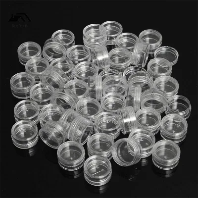 < RcTlB > 50 Bình Kem Trong Suốt Chai Mỹ Phẩm Nhỏ Hộp Đựng Trong Suốt Mini Cho Móng Tay Nghệ Thuật DIY Hộp Bảo Quản Du Lịch.