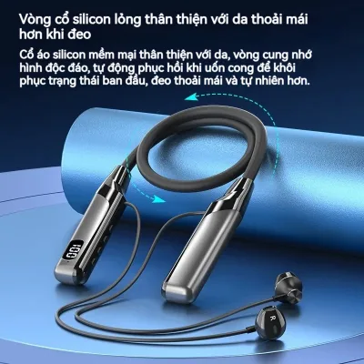 Wireless Neckband Headphones Bluetooth V5.3 9D Stereo Sound High Quality Music Playback Sports Headphones