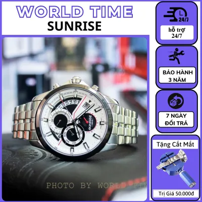 Đồng hồ nam Sunrise 1246SA - Đồng hồ đeo tay nam dây thép - Full box - Chính hãng - Mặt kính Sapphire chống xước , chống nước , Bảo hành 3 năm