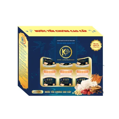 NƯỚC YẾN CHƯNG ĐƯỜNG PHÈN TỰ NHIÊN Dược Khang Phát tốt cho sức khỏe (6 hũ x 70ml)
