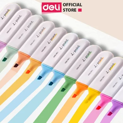 Bút Highlight Deli Nhiều Màu Đánh Dấu Nhớ Dòng Dạ Quang Màu Pastel Phù Hợp Cho Học Sinh Văn Phòng Tiện Dụng