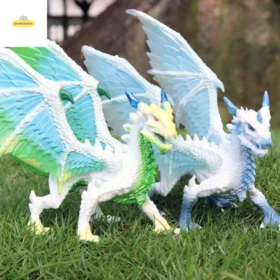 JEWELRYBOXSS Mô Phỏng Mô Hình Khủng Long Bộ Sưu Tập Mô Hình Rồng Lửa Lớn Quà Tặng Trẻ Em Rồng Dung Nha Trang Trí Nhà Cửa Di Động Tượng Khủng Long Đồ Chơi