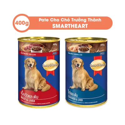 SmartHeart 400g canned pate for dogs, wet food for large dogs, adult dogs, nutritional food, premium pate