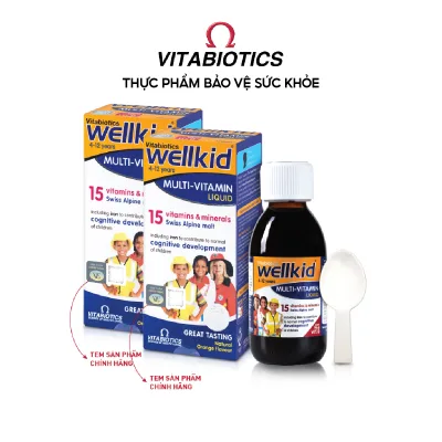 Combo 2 Thực Phẩm Bảo Vệ Sức Khoẻ WELLKID MULTI-VITAMIN LIQUID - Hỗ Trợ Tăng Cường Sức Khỏe Và Đề Kháng (150ml) - Thương Hiệu Vitabiotics
