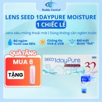 Lens Seed 1 ngày không màu 1 day Pure moisture full độ cận - Buddy Central