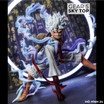 HÀNG F1 SIÊU NÉT Mô hình Luffy Gear 5 Sky Top nika man monkey D luffy gear5 skytop studio đứng vững giá rẻ one piece