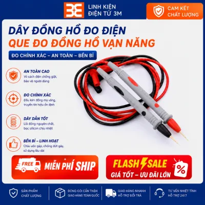Dây đồng hồ đo điện, que đo đồng hồ vạn năng loại xịn