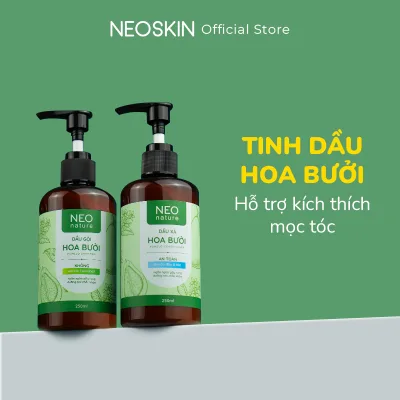 Bộ Đôi Dầu Gội Và Dầu Xả Chăm Sóc Tóc Tinh Dầu Hoa Bưởi, Giúp Tóc Mềm Mịn Chắc Khỏe Chống Gãy Rụng NEOSKIN 250ml