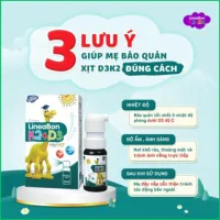 Lineabon D3 K2 Dạng Xịt Tiện Lợi - Hỗ Trợ Hấp Thu Canxi, Tăng Chiều Cao Cho Trẻ.Hộp 10ml