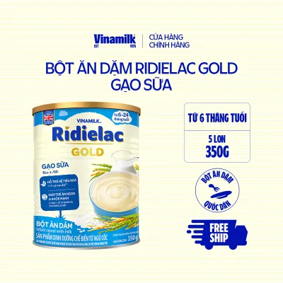 Combo of 5 Boxes of Ridielac Gold Rice Milk Powder - Tin Box 350g