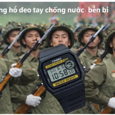 Đồng hồ đeo tay điện tử casio F94 thích hợp cho đi bơi, đi học, đi quân sự