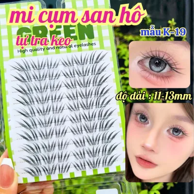 Mi Cụm San Hô K19 Xòe Ôm Dáng Mắt Độ Dài 11-13mm GREEN Thủy Mi
