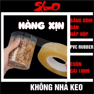 Băng Dính dán hộp đồ ăn vặt, dán hộp bánh kẹo, mứt tết, yến sào – hộp thiếc - Băng keo PVC Dolphin