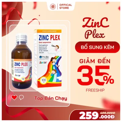 Zinc Plex.Siro Bổ Sung Kẽm Và Các Vitamin Khoáng Chất Giúp Tăng Sức Đề Kháng Miễn Dịch Cho Bé