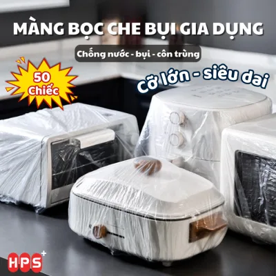 Set 50 Chiếc Màng Bọc Phủ Đồ Dùng Đồ Gia Dụng Dày Dặn CỠ ĐẠI Chống Bụi Chống Nước Co Giãn