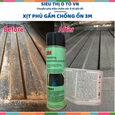 Xịt Chống Ồn Ô Tô, Phủ Gầm Chống Rỉ Sét Gầm Xe, Chống Mục Rỉ Hốc Bánh Ô Tô 3M Chính Hãng, Bảo Dưỡng Khoang Máy