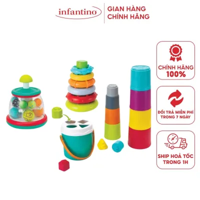 Bộ Đồ Chơi Mix Nhiều Món Infantino - Phù Hợp Làm Quà Tặng Cho Các Bé