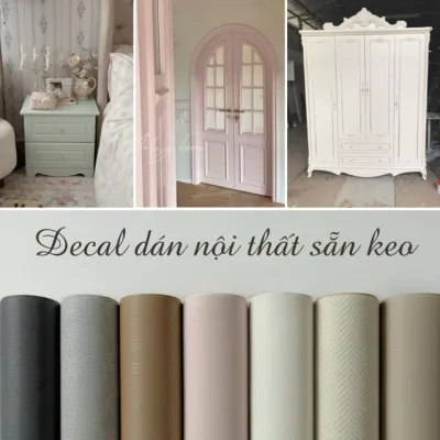 Decal Dán Nội Thất, Dán Bàn Ghế ,Tủ Lạnh, Tủ Quần Áo Sẵn Keo Đa Năng Chống Nước Bám Dính Tốt