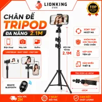 Giá đỡ tripod điện thoại, gậy chụp ảnh 3 chân, quay video livestream kèm kẹp và điều khiển remote