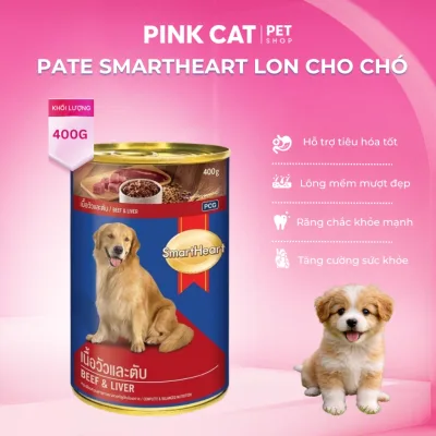 Pate Cho Chó SmartHeart Lon 400g - Thức Ăn Cho Chó Dạng Ướt Đóng Hộp - Thức Ăn Chó - Pate Chó