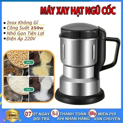 Super Fine Dry Grain Grinder, Multifunctional Grinder Food Grinder 300W Capacity 220V Power Supply, Electric Grinder for Grains, Coffee Beans, Pepper Spices, Grinder for Various Grains, Fruits, Spices 6 Blades, Safe 304 Stainless Steel Pot, 1 Year Warrant