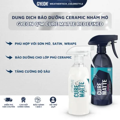 Dung dịch bảo dưỡng lớp phủ ceramic sơn mờ GYEON Q2M Cure Matte REDEFINED Thế Hệ Mới 500 ml