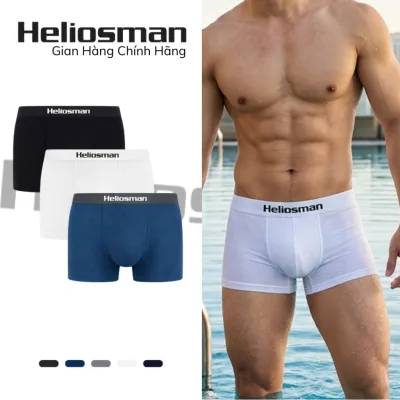 Quần lót nam ,Combo 3 quần sịp đùi dáng Boxers & Trunks mềm mại, kháng khuẩn, thấm hút tốt Heliosman