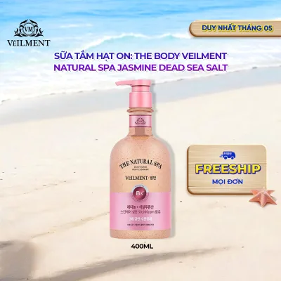 Veilment Exfoliating Shower Gel with French Rose Scent, Bright and Smooth, Long-Lasting Fragrance 400ml