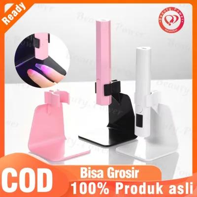 Hồng Trắng Móng Tay Nghệ Thuật Đèn Giá Đỡ Di Động Máy Sấy Móng Tay Đèn Trị Liệu Xoay Được Đèn UV Giá Đỡ Đèn