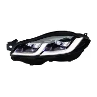 Jaguar XJL Headlight Assembly Retrofit LED Lens New Daytime Running Lights Sequential Turn Signals