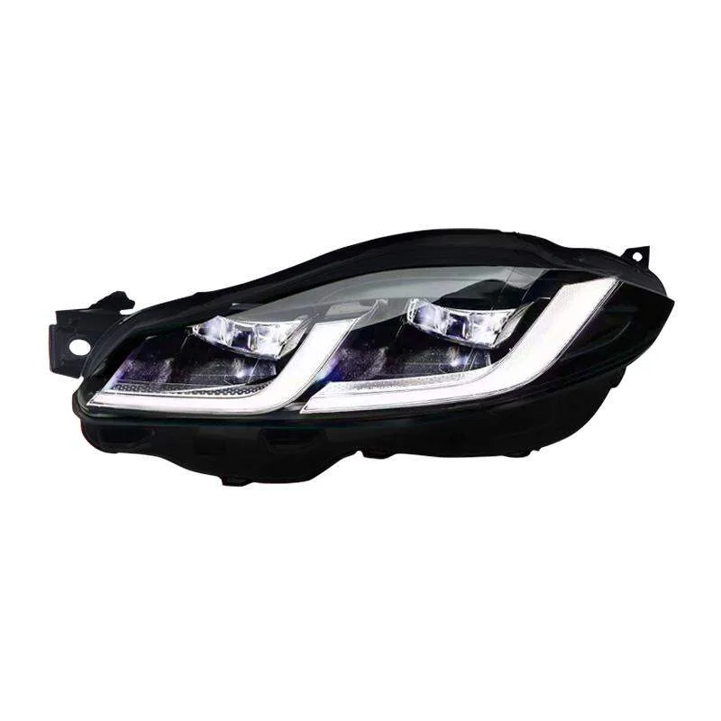 Jaguar XJL Headlight Assembly Retrofit LED Lens New Daytime Running Lights Sequential Turn Signals