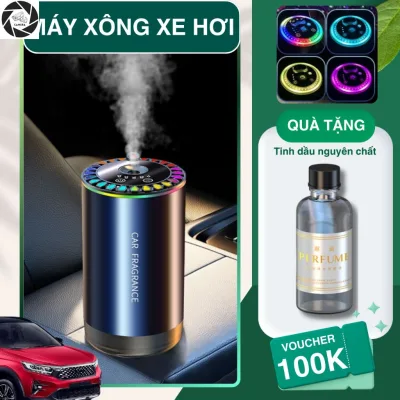 Máy Khuếch Tán Tinh Dầu Nước Hoa Ô Tô Cảm Biến Tự Động Phun Sương Khử Mùi Trong Xe Đèn Led sao trần 360 độ