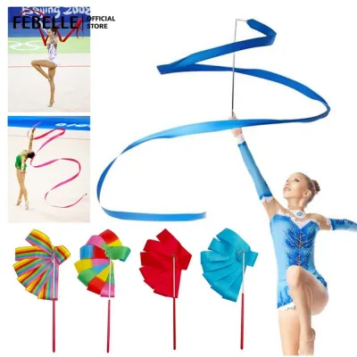 2m Nhiều Màu Sắc Phòng Tập Gym Khiêu Vũ Nhịp Điệu Nghệ Thuật Tập Thể Dục Ruy Băng Ballet Streamer Twirling Rod Stick Dành Cho Người Lớn Và Trẻ Em