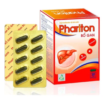 Thực phẩm bảo vệ sức khỏe PHARITON BỔ GAN - Hỗ trợ giải độc gan, tăng cường chức năng gan (hộp 30 viên)