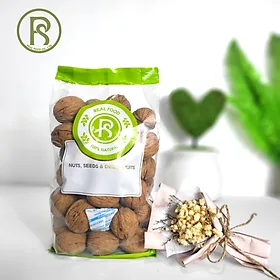 1kg Hạt óc chó vàng nguyên vỏ Real Food (in-shell walnuts)