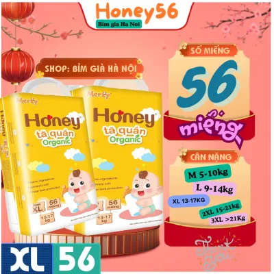 Tã Quần Honey M56 L56 XL56 2XL56 3XL56 miếng siêu thấm chốnghăm #bonny honey merzy #bỉm bonny #tã bonny #bỉm merzy honey