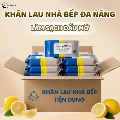 Combo 10 Gói Khăn Ướt Lau Bếp Đa Năng Loại Bỏ Dầu Mỡ Vệ Sinh Nhà Bếp Tiện Lợi