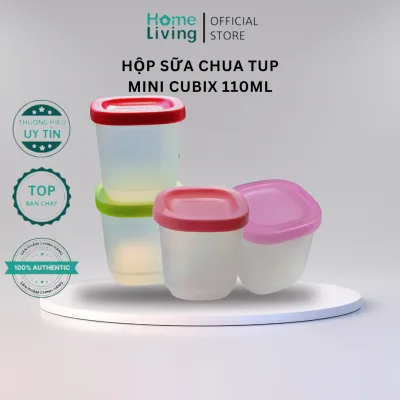 Hộp Trữ Khô & Mát TUPPERWARE Làm Sữa Chua Cubix Mini Square 110ML Màu Ngẫu Nhiên( Lẻ Không Hộp)