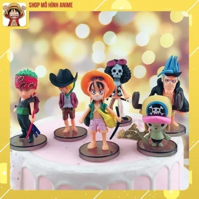 Bộ 6 Mô Hình One Piece Chibi Siêu Đẹp, Cao 8cm, Mô Hình Decor Trang Trí, Bộ Sưu Tập Nhân Vật, Quà Tặng Đồ Chơi Chó Bé